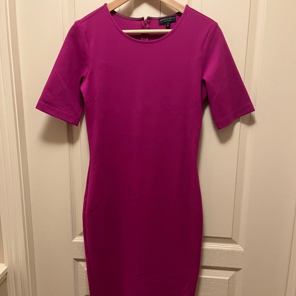 New Without Tags Sophie Grace Ashley Dress - Round Neck - Magenta - Size Small - Picture 1 of 3